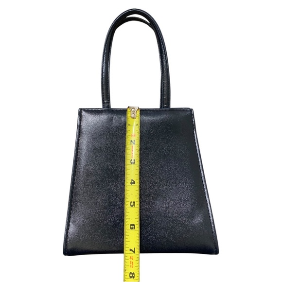 Vintage Navy Blue Structured Top-Handle Purse - Picture 12 of 14